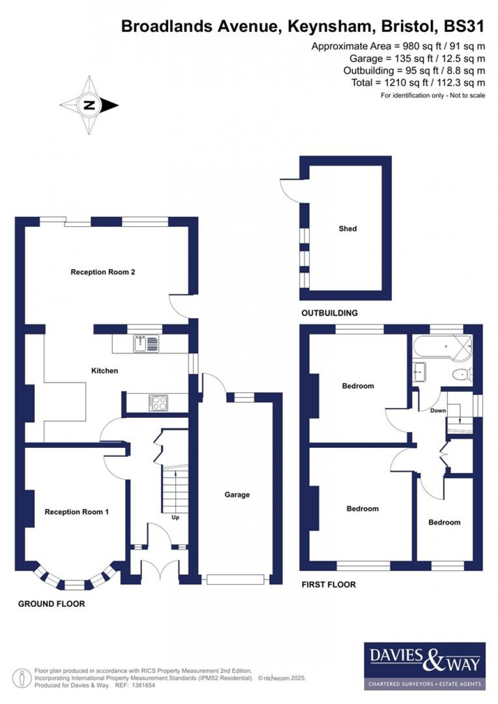 Floorplan for Broadlands Avenue, Keynsham, Bristol