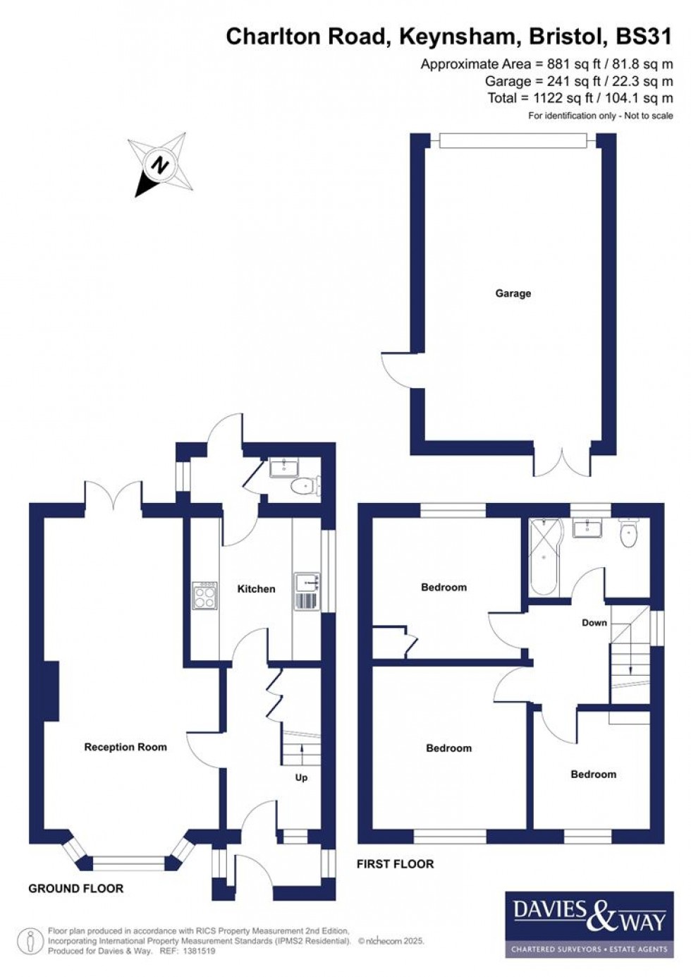 Floorplan for Charlton Road, Keynsham, Bristol