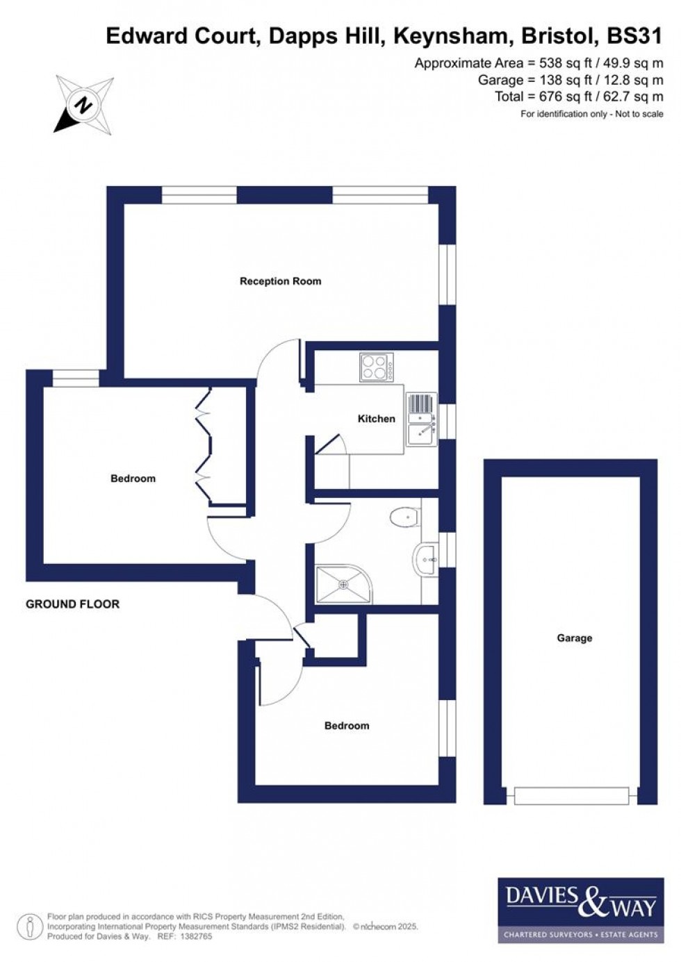 Floorplan for Dapps Hill, Keynsham, Bristol