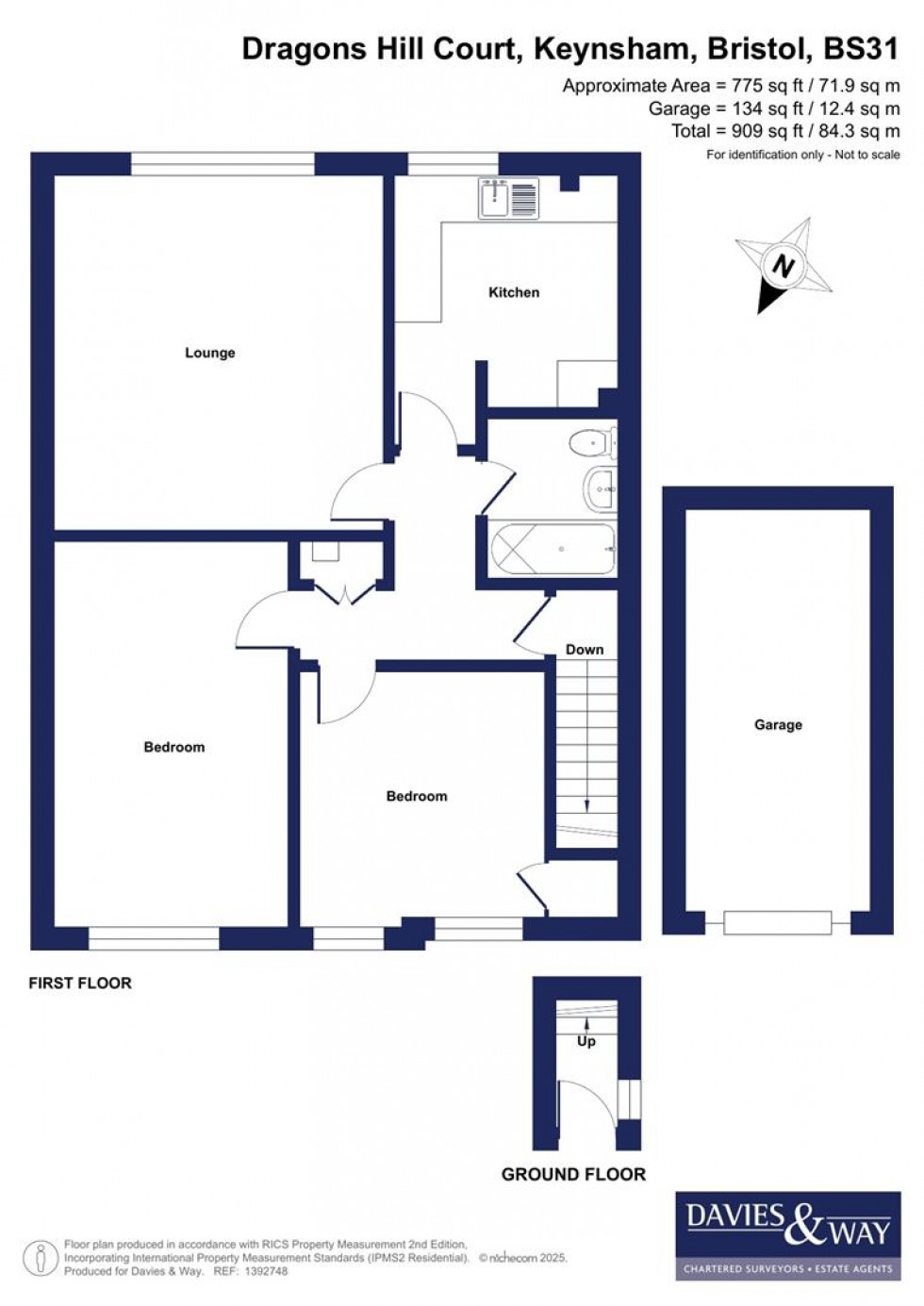 Floorplan for Dragons Hill Court, Keynsham, Bristol