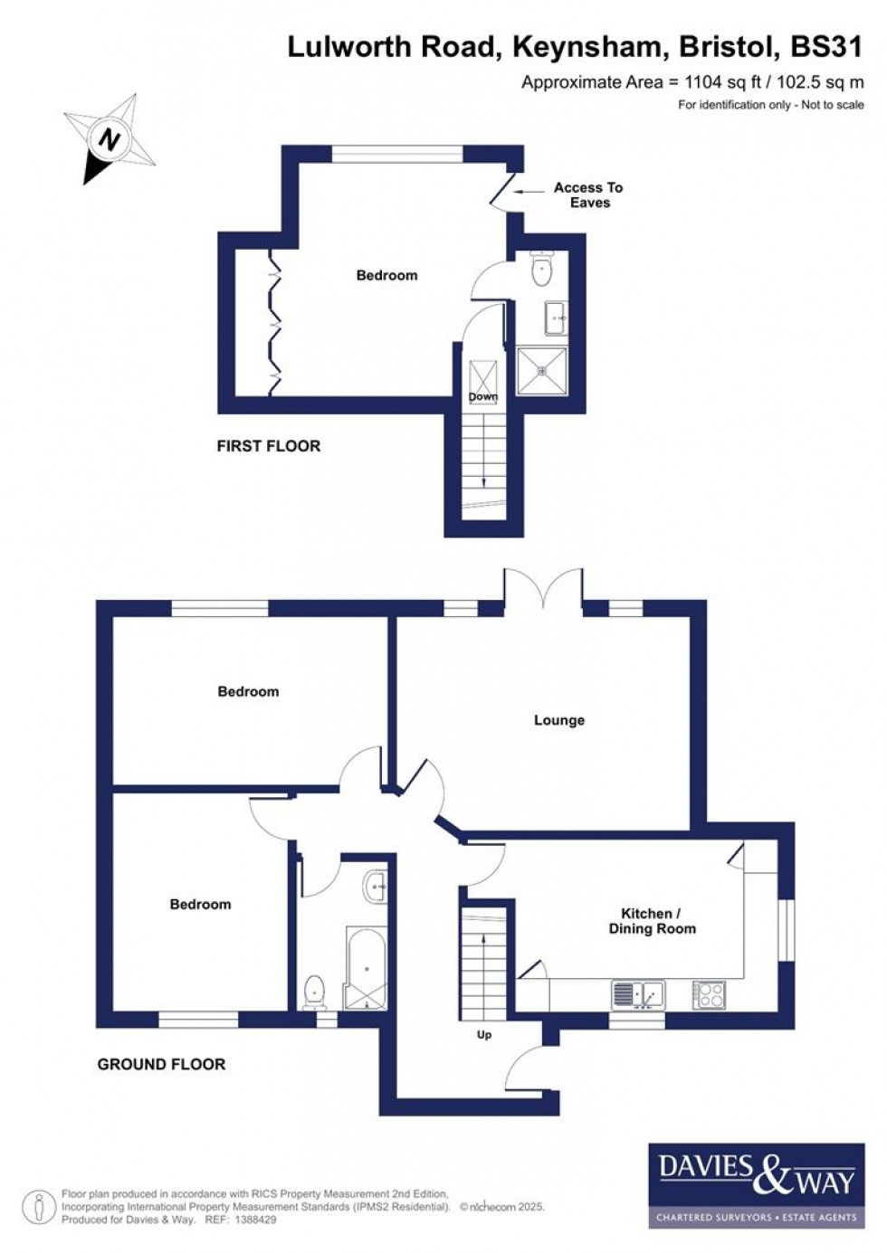 Floorplan for Lulworth Road, Keynsham, Bristol