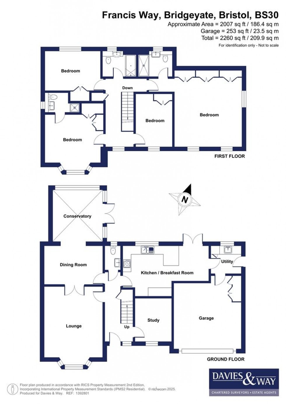Floorplan for Francis Way, Bridgeyate, Bristol