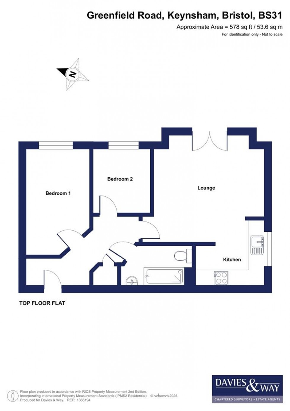 Floorplan for Greenfield Road, Keynsham, Bristol