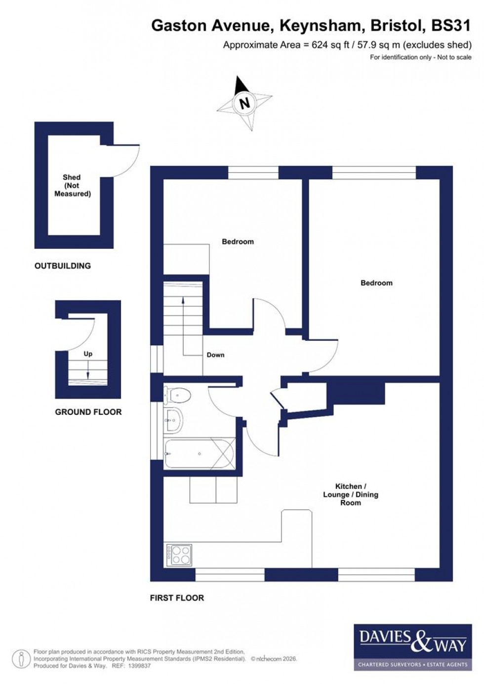 Floorplan for Gaston Avenue, Keynsham, Bristol