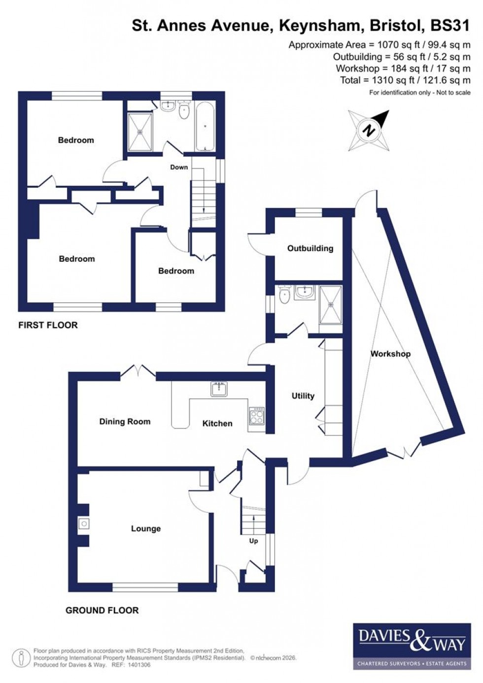 Floorplan for St. Annes Avenue, Keynsham, Bristol