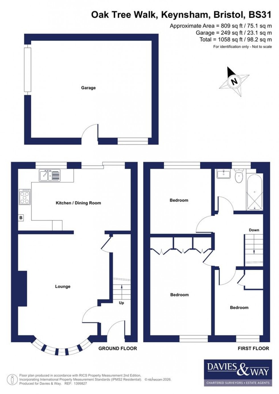 Floorplan for Oak Tree Walk, Keynsham, Bristol
