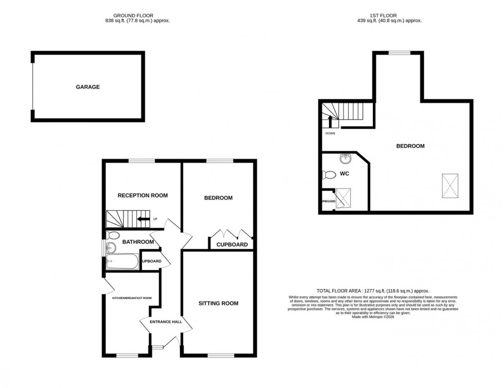 Floorplan for Golf Club Lane, Saltford, Bristol
