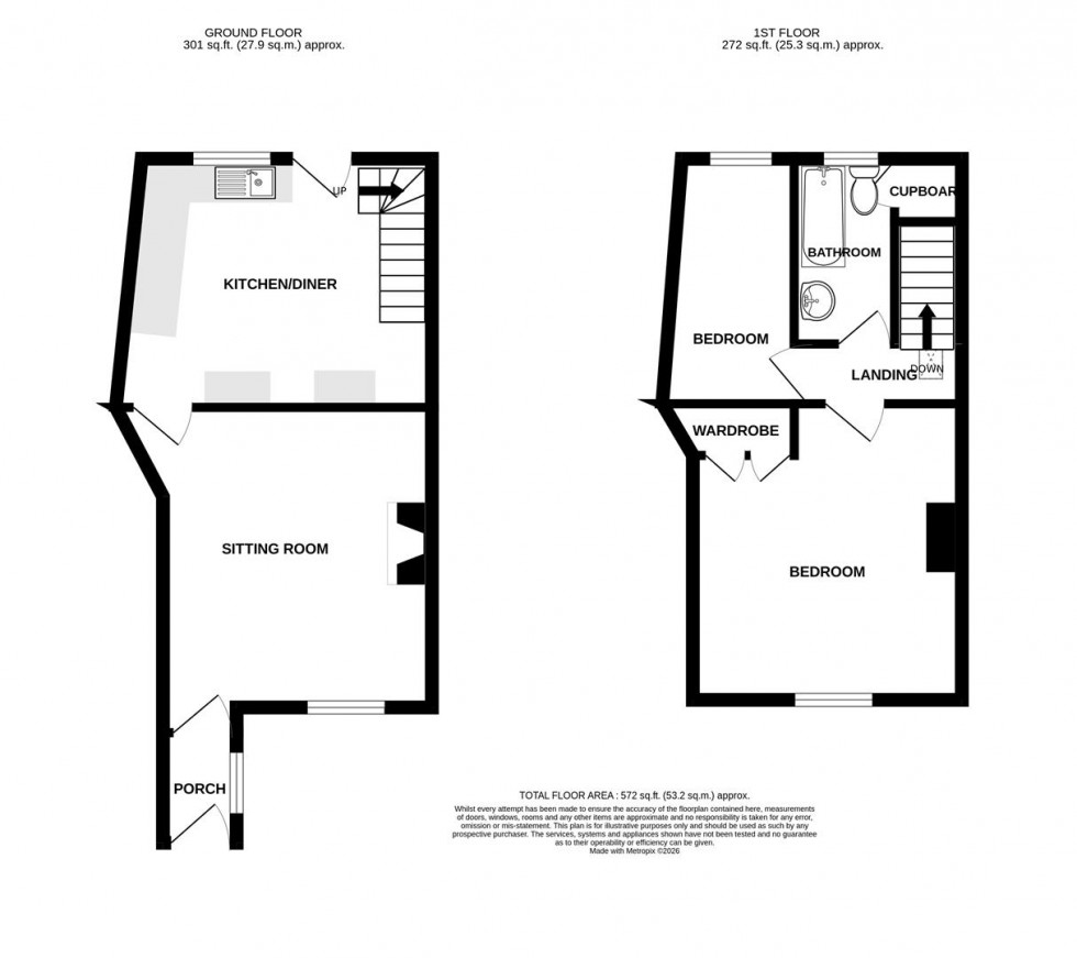 Floorplan for Cameley Road, Temple Cloud.
