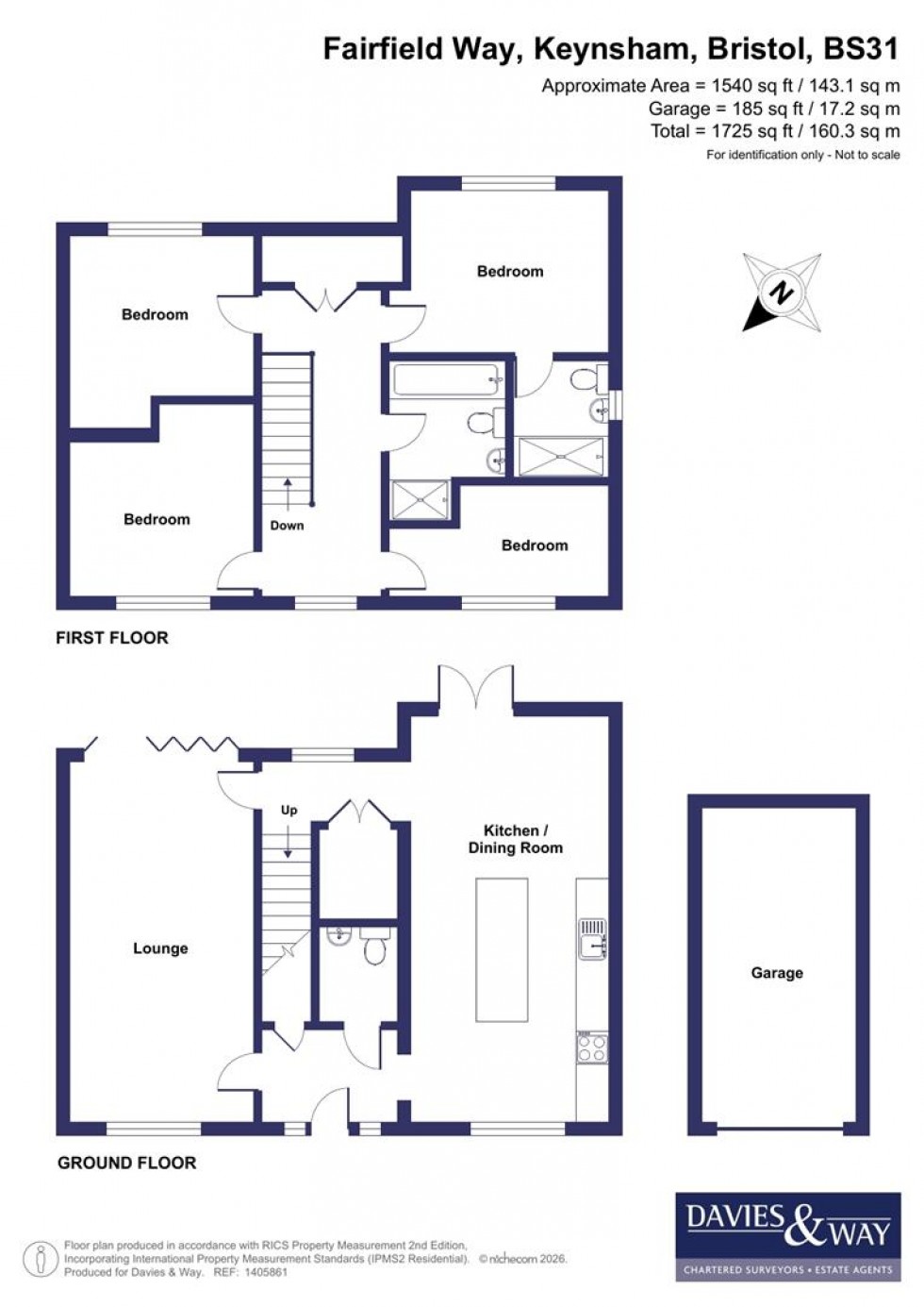 Floorplan for Fairfield Way, Keynsham, Bristol