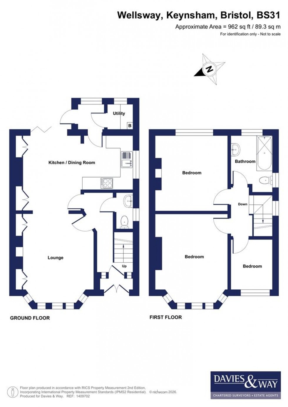 Floorplan for Wellsway, Keynsham, Bristol