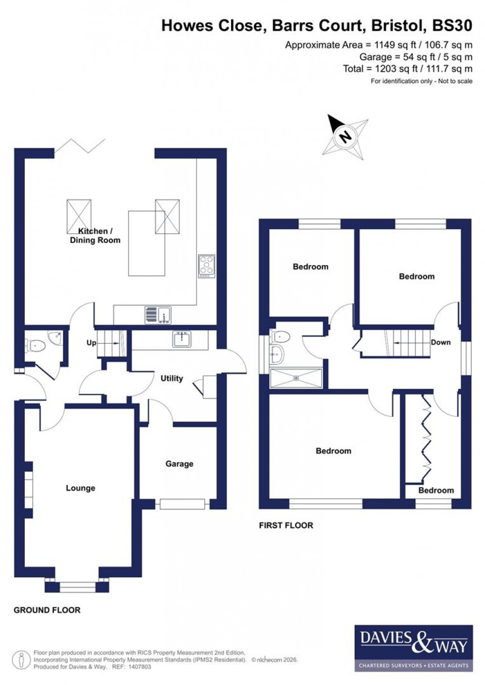 Floorplan for Howes Close, Barrs Court, Bristol