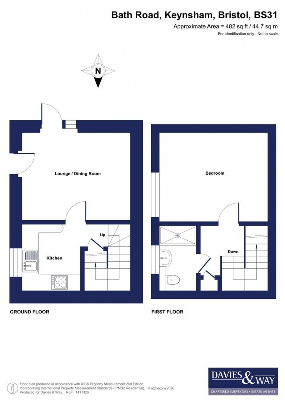 Floorplan for 42b Bath Road, Keynsham, Bristol