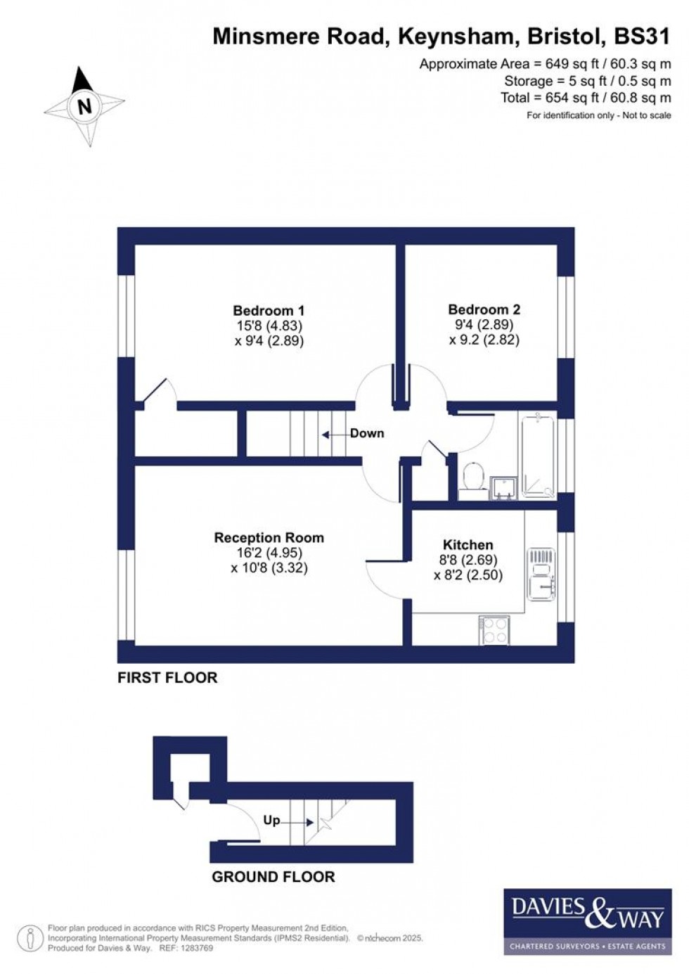 Floorplan for Minsmere Road, Keynsham, Bristol