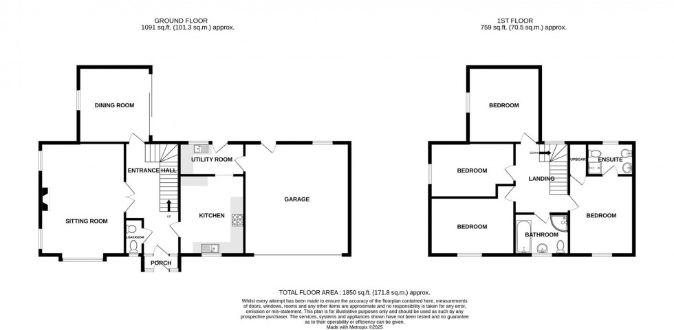 Floorplan for Langfords Lane, High Littleton, Bristol