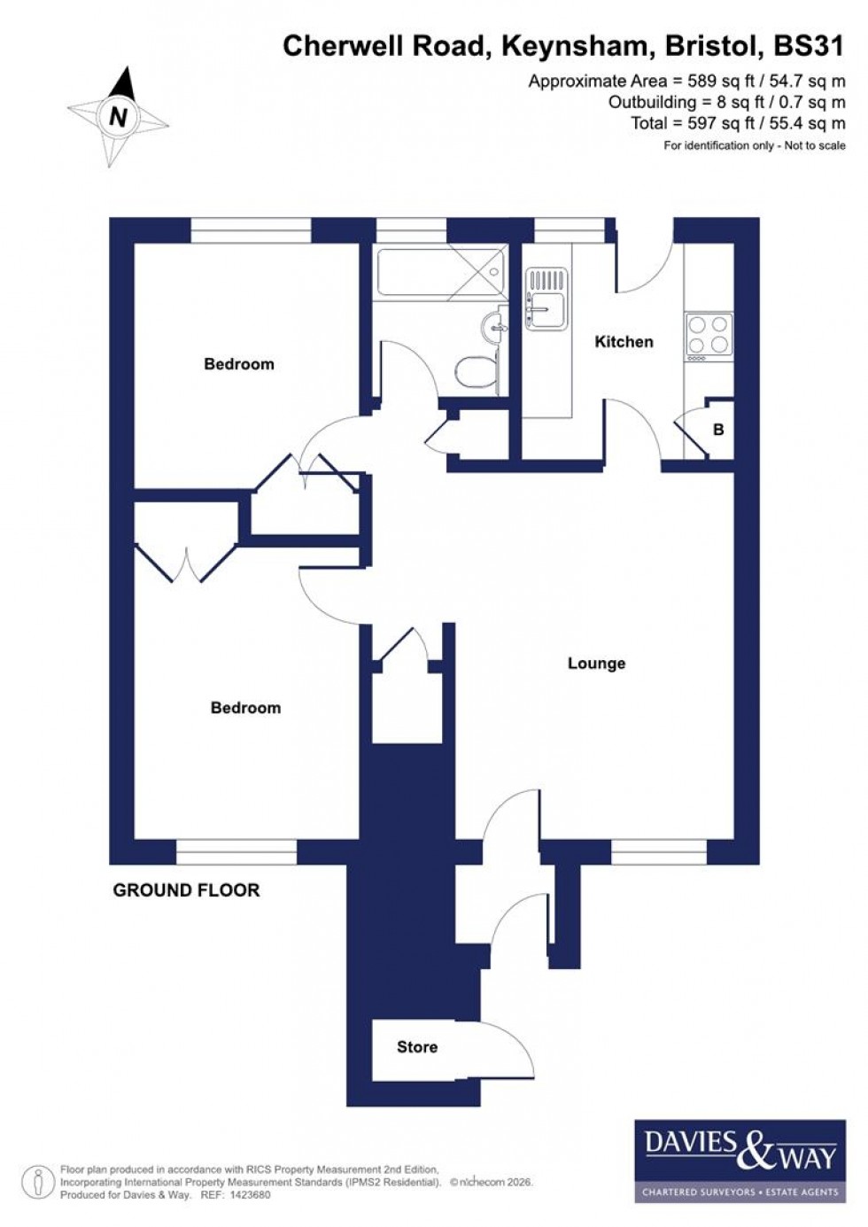 Floorplan for Cherwell Road, Keynsham, Bristol