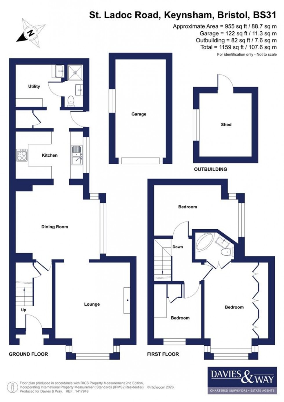 Floorplan for St. Ladoc Road, Keynsham, Bristol