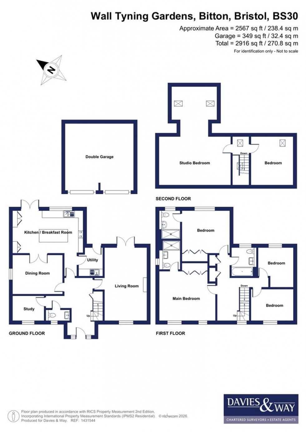Floorplan for Wall Tyning Gardens, Bitton, Bristol