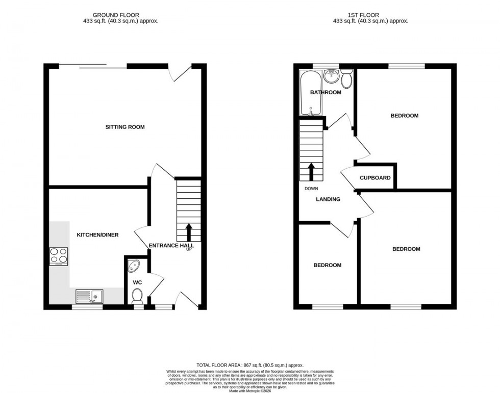 Floorplan for Winsbury View, Marksbury, Bath