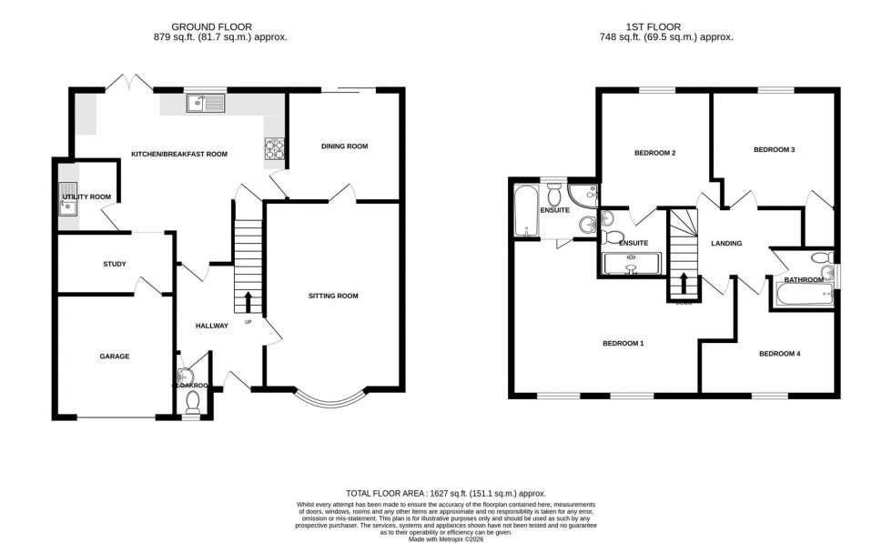 Floorplan for Harts Paddock, Midsomer Norton, Radstock
