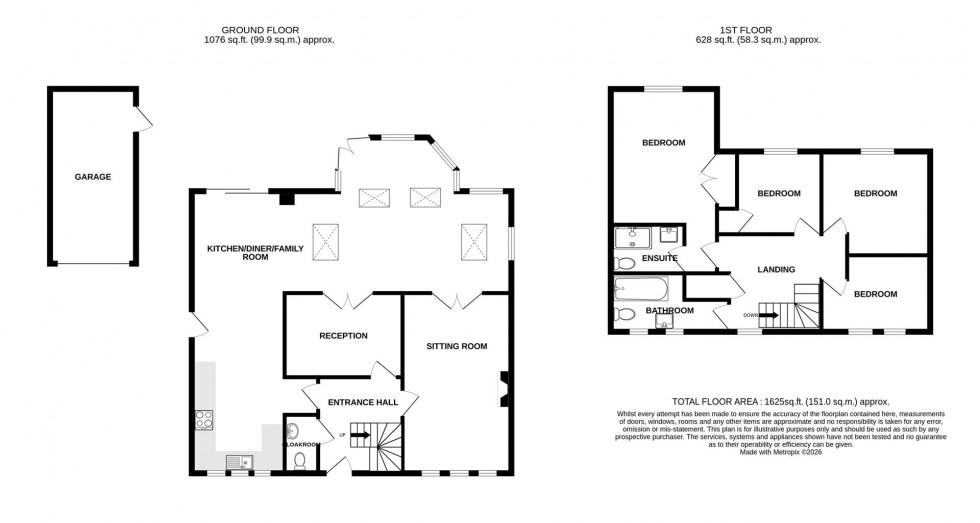 Floorplan for The Grove, Hallatrow, Bristol