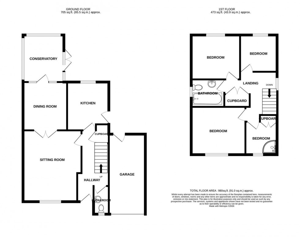 Floorplan for Ludlow Close, Willsbridge, Bristol