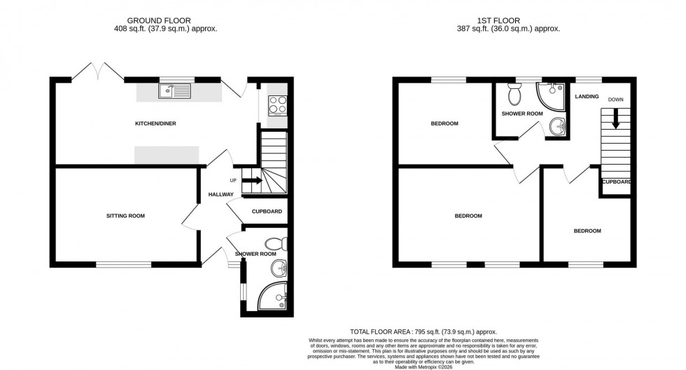 Floorplan for Down Avenue, Bath