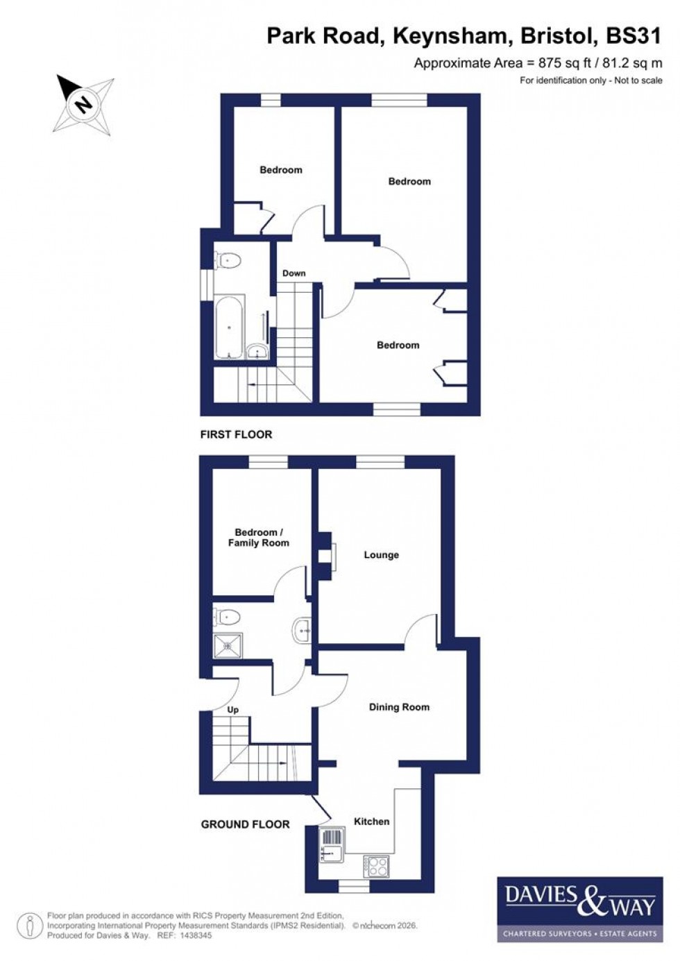 Floorplan for Park Road, Keynsham, Bristol