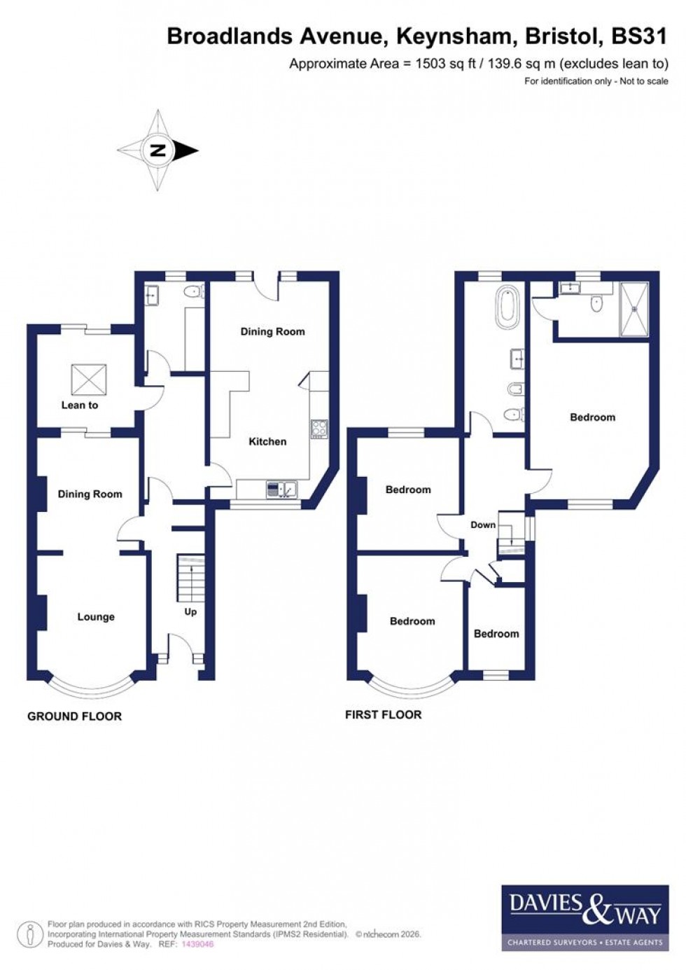 Floorplan for Broadlands Avenue, Keynsham, Bristol