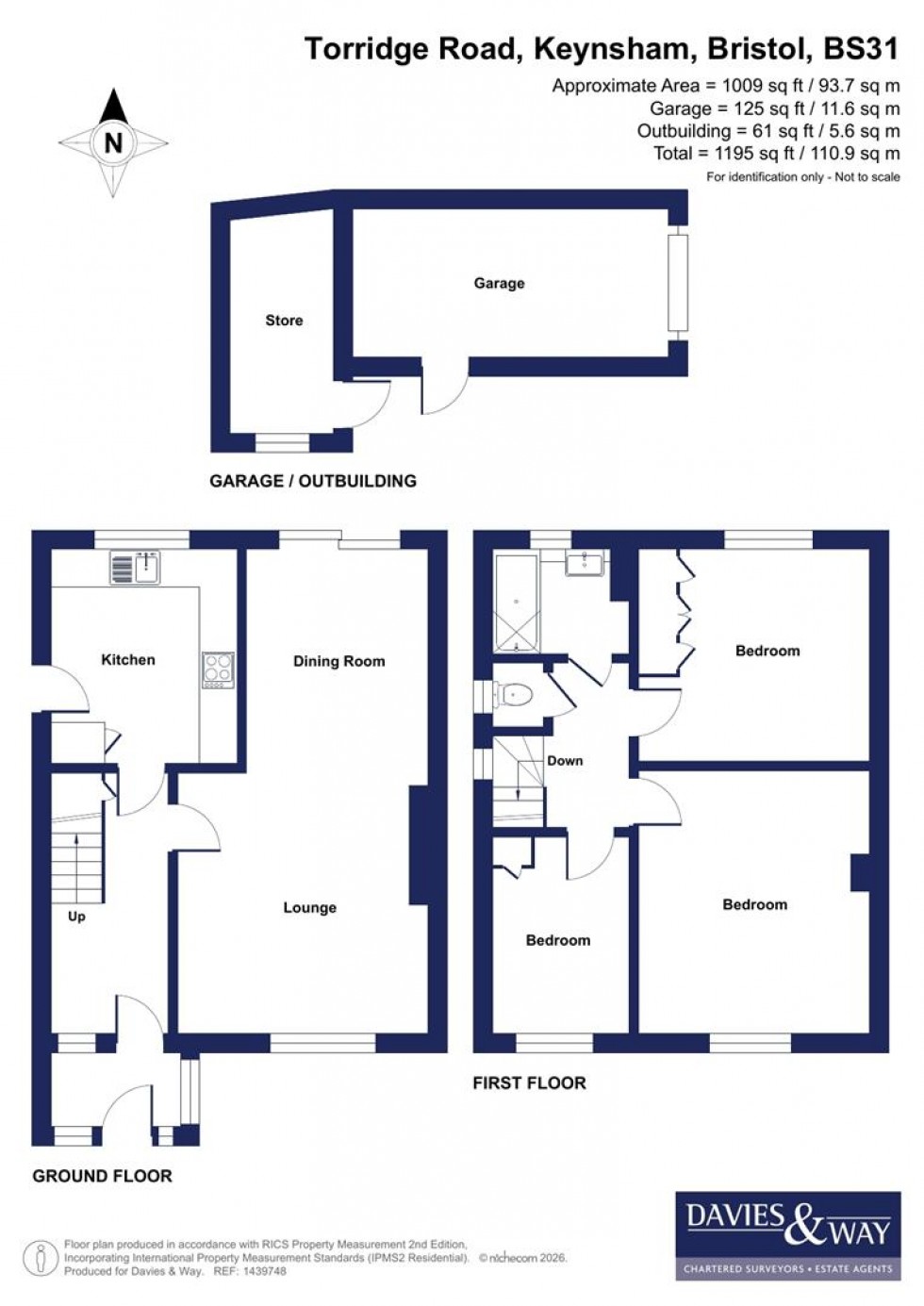 Floorplan for Torridge Road, Keynsham, Bristol