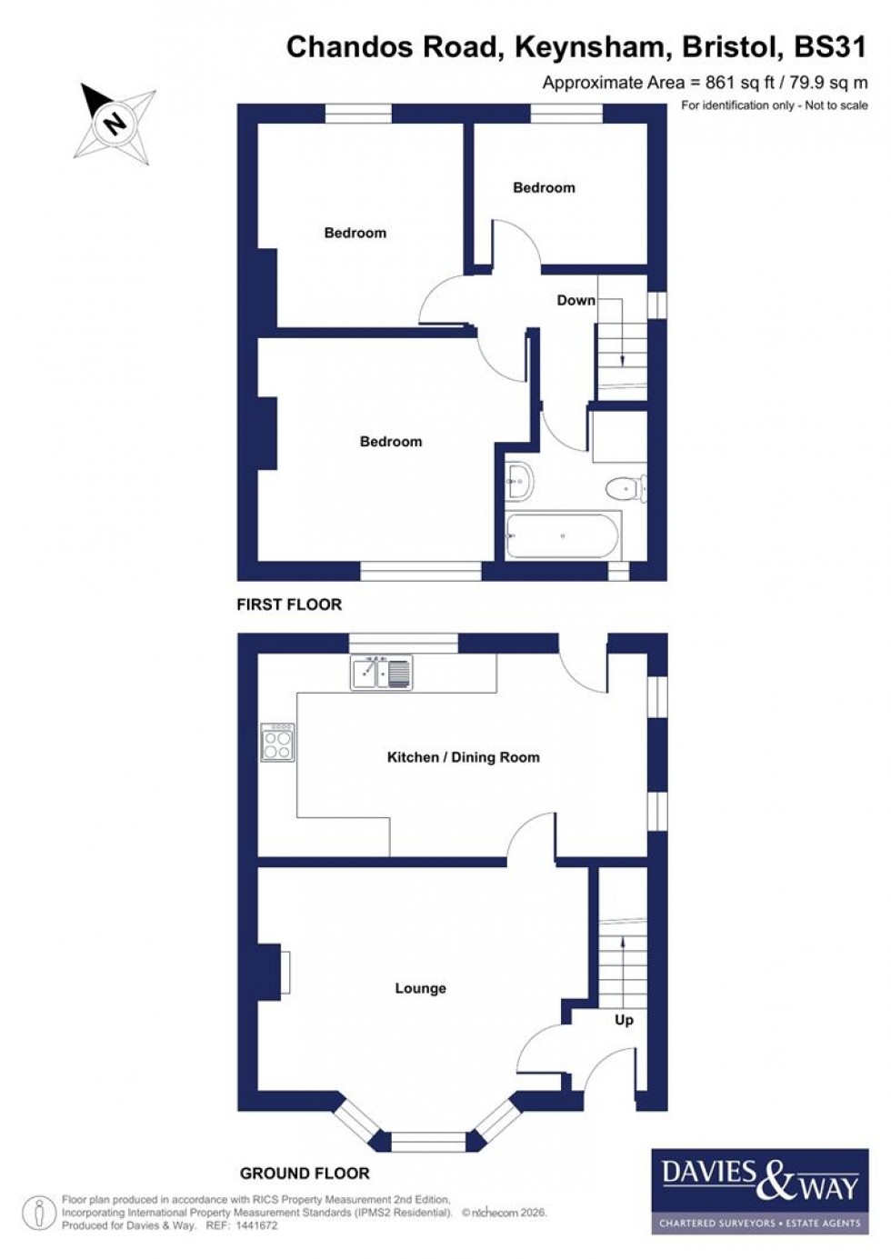 Floorplan for Chandos Road, Keynsham, Bristol