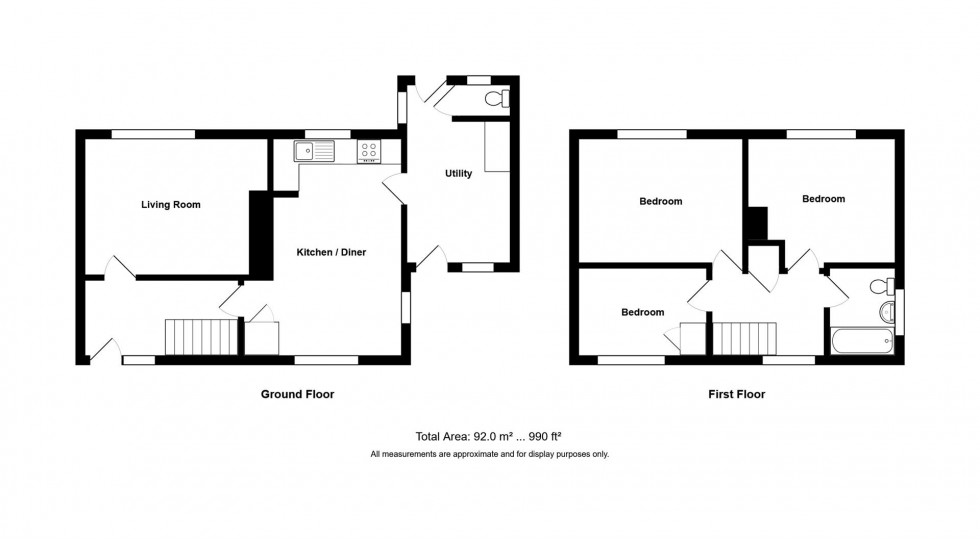 Floorplan for Rogers Close, Clutton, Bristol