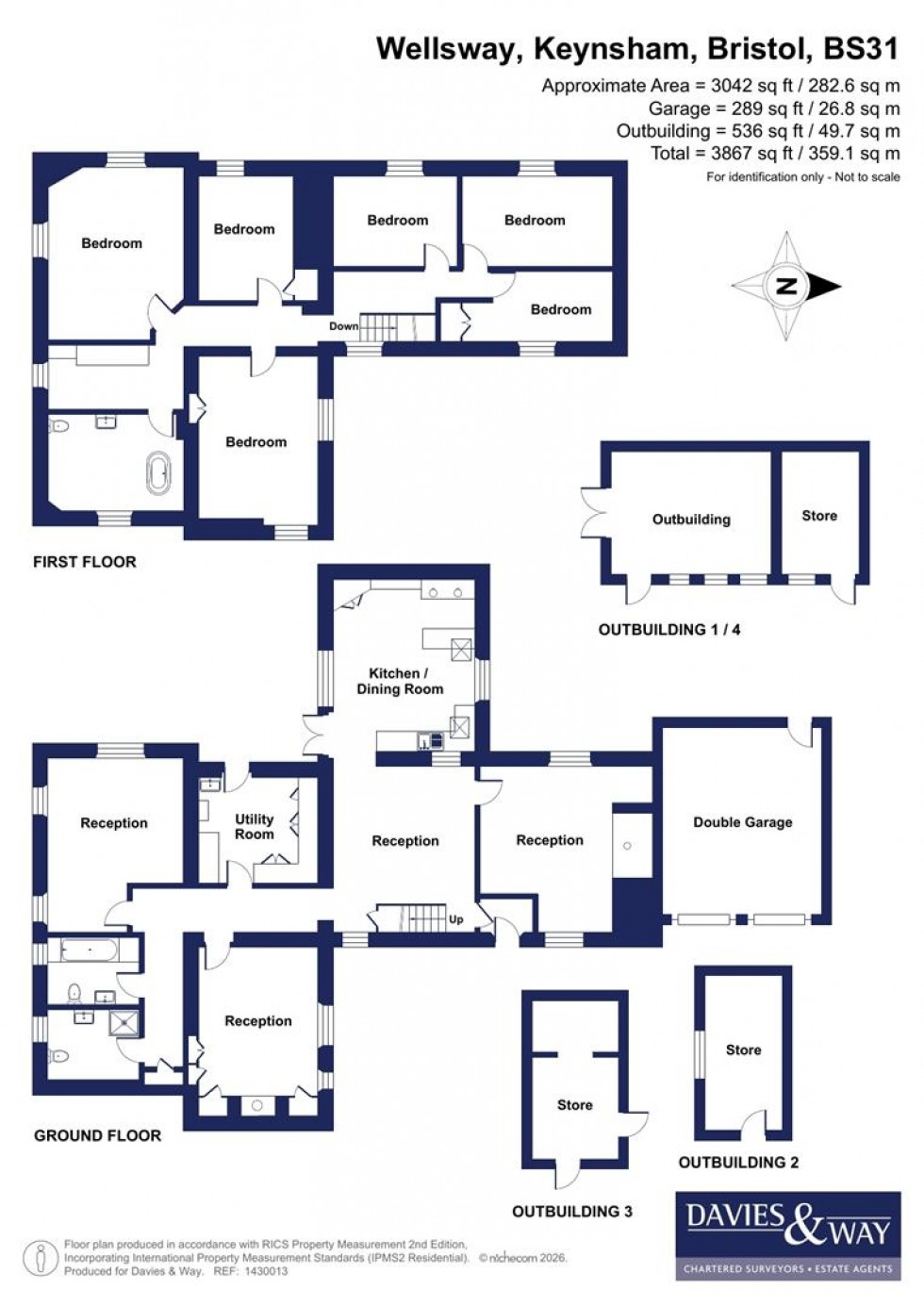 Floorplan for Wellsway, Keynsham, Bristol