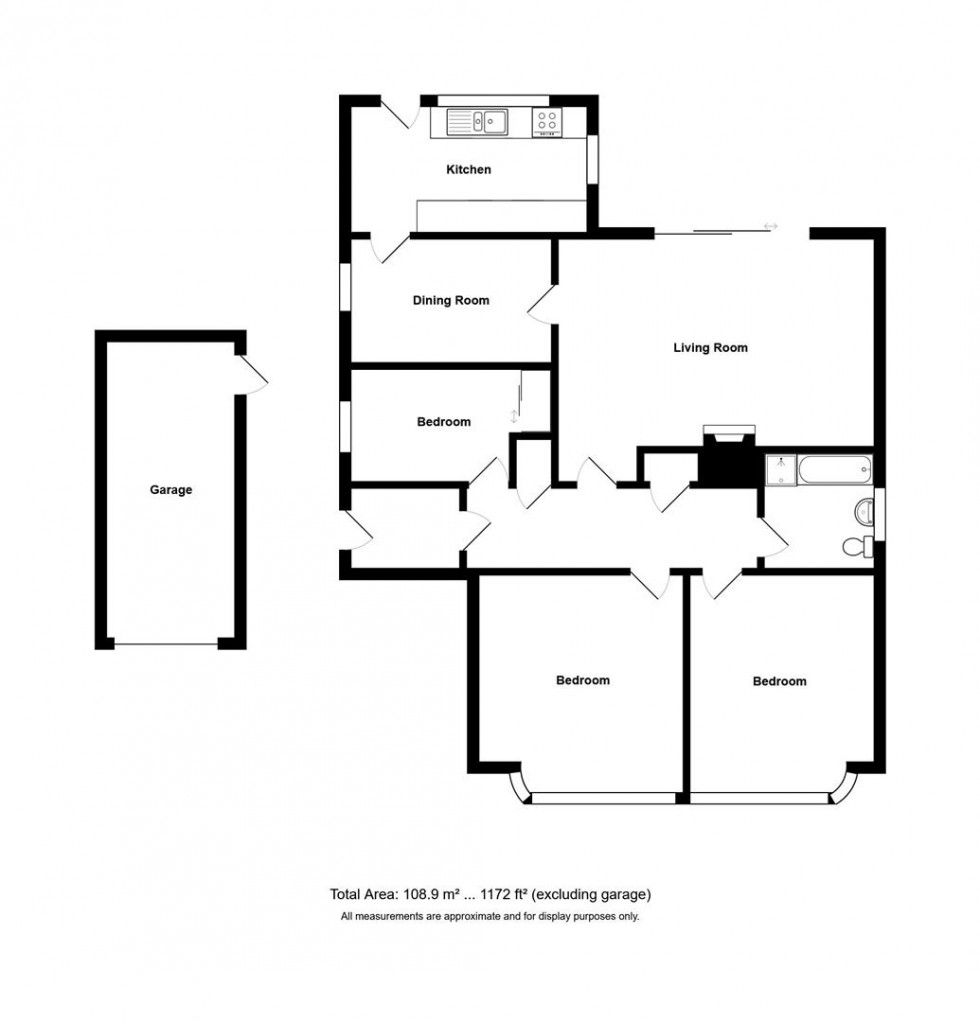 Floorplan for St. Annes Drive, Oldland Common, Bristol