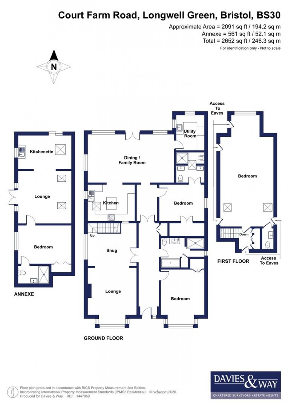 Floorplan for Court Farm Road, Longwell Green, Bristol