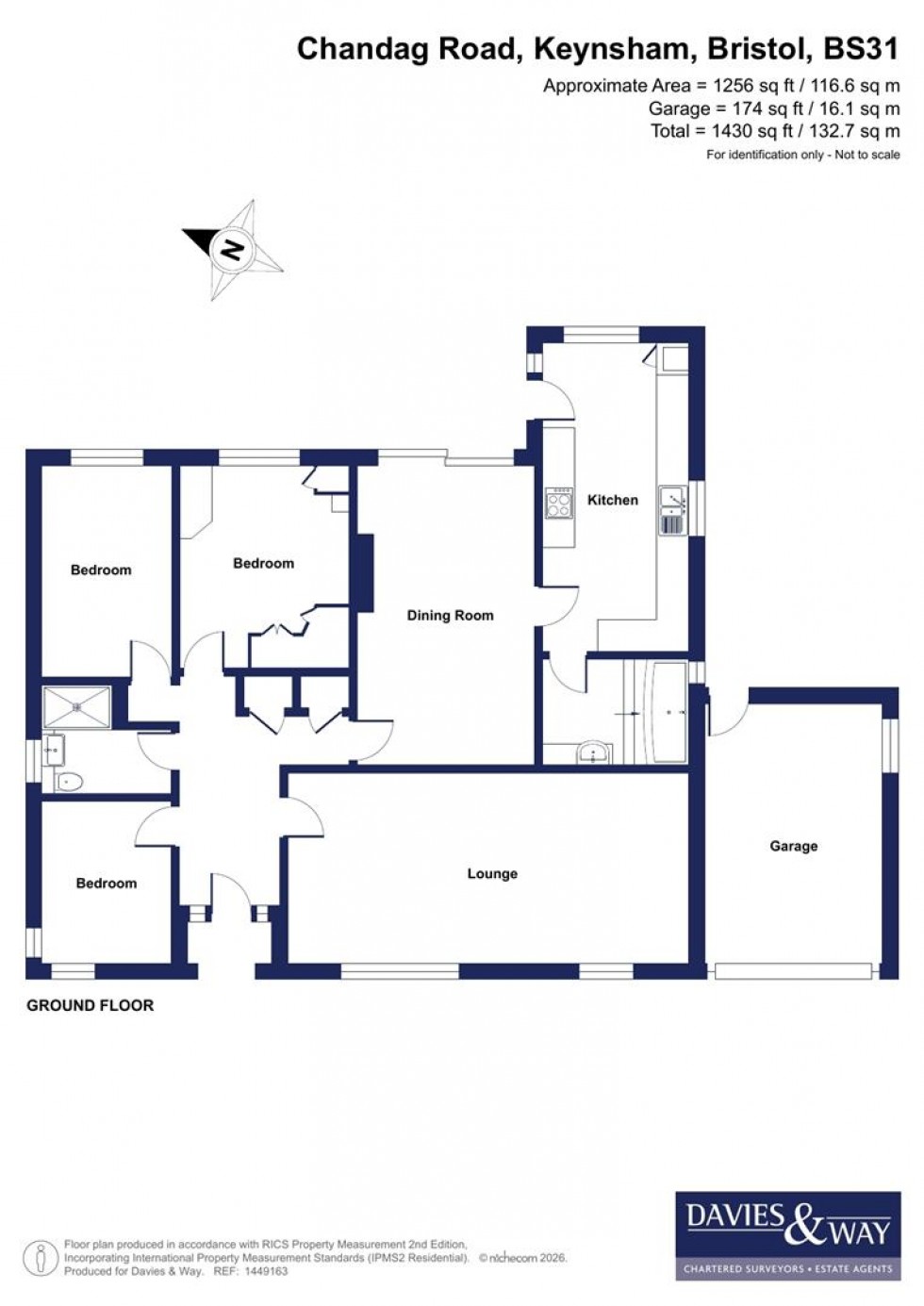 Floorplan for Chandag Road, Keynsham, Bristol