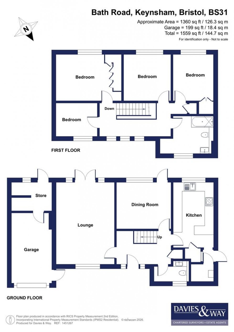 Floorplan for Bath Road, Keynsham, Bristol