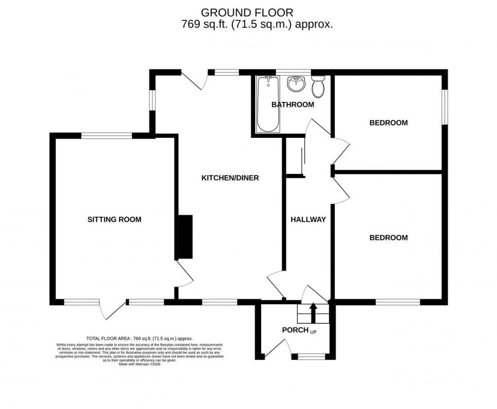 Floorplan for The Glen, Saltford, Bristol