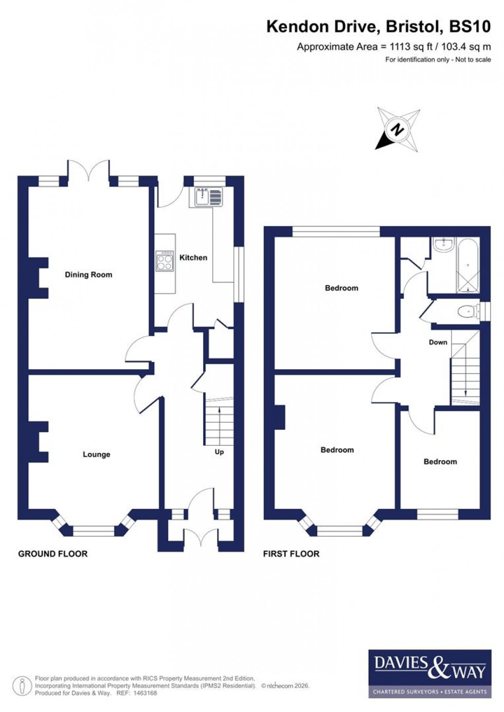Floorplan for Kendon Drive, Horfield, Bristol