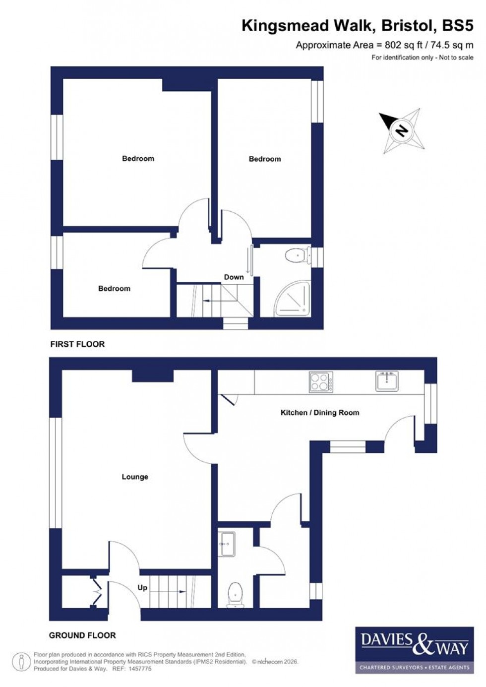 Floorplan for Kingsmead Walk, St George, Bristol
