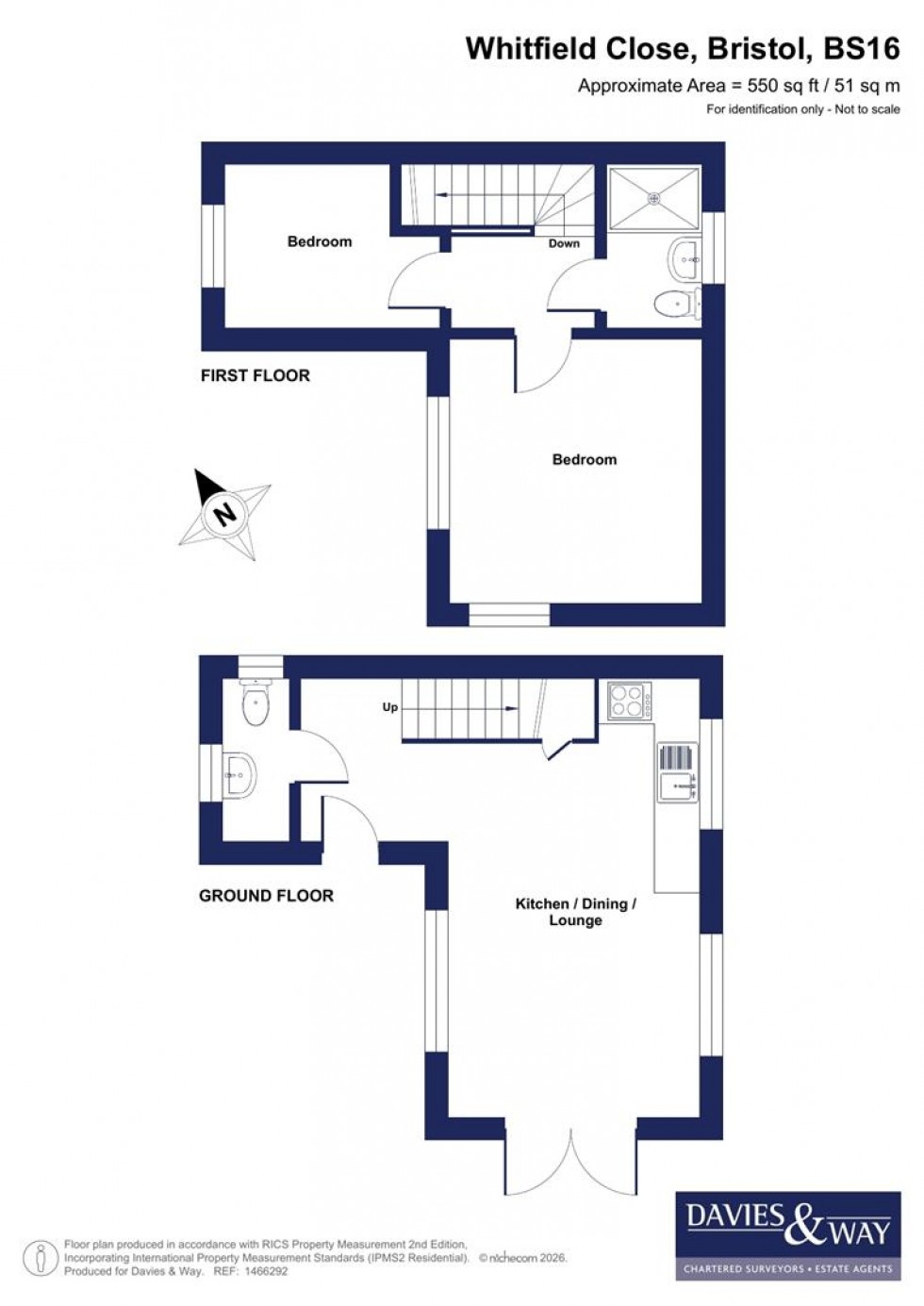 Floorplan for Whitfield Close, Soundwell, Bristol