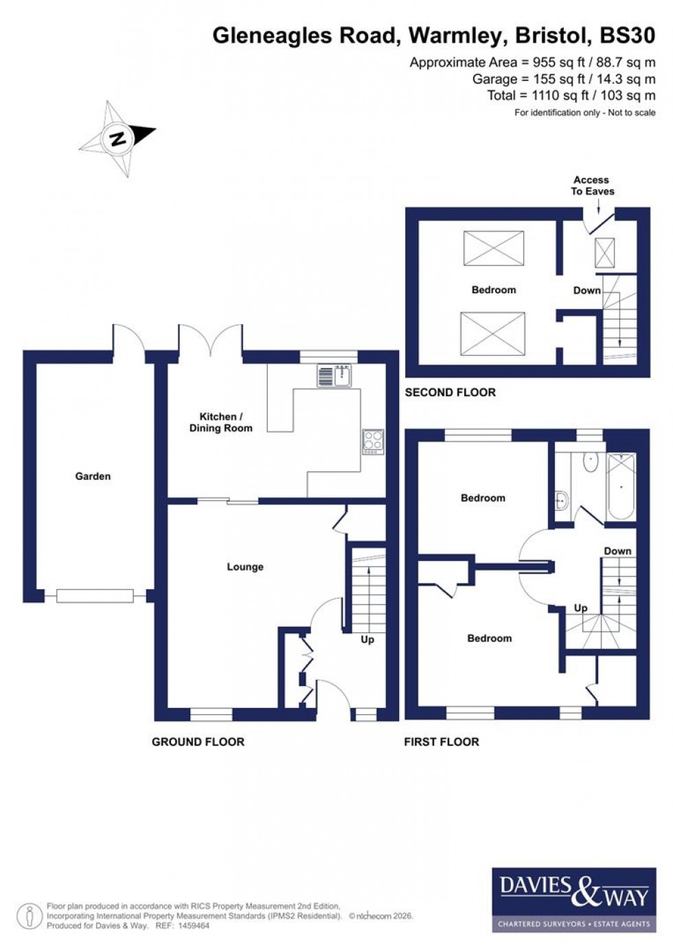Floorplan for Gleneagles Road, Warmley, Bristol