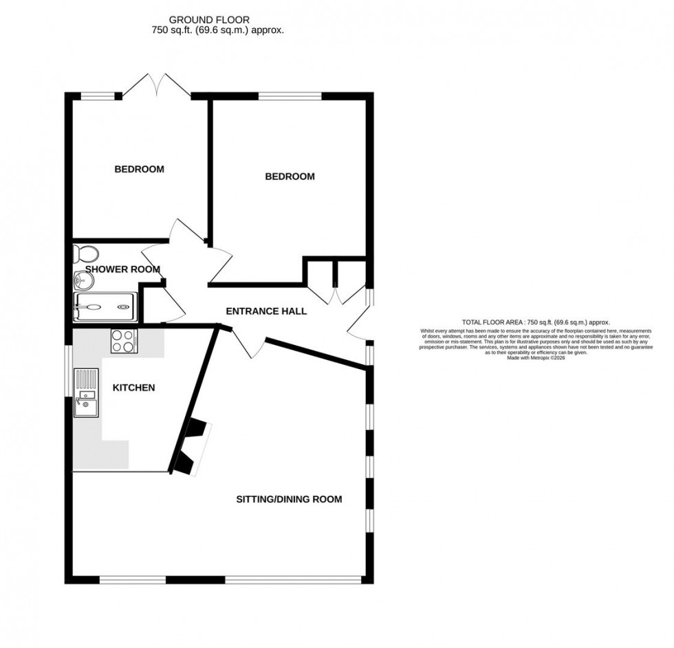 Floorplan for St. Annes Drive, Oldland Common, Bristol