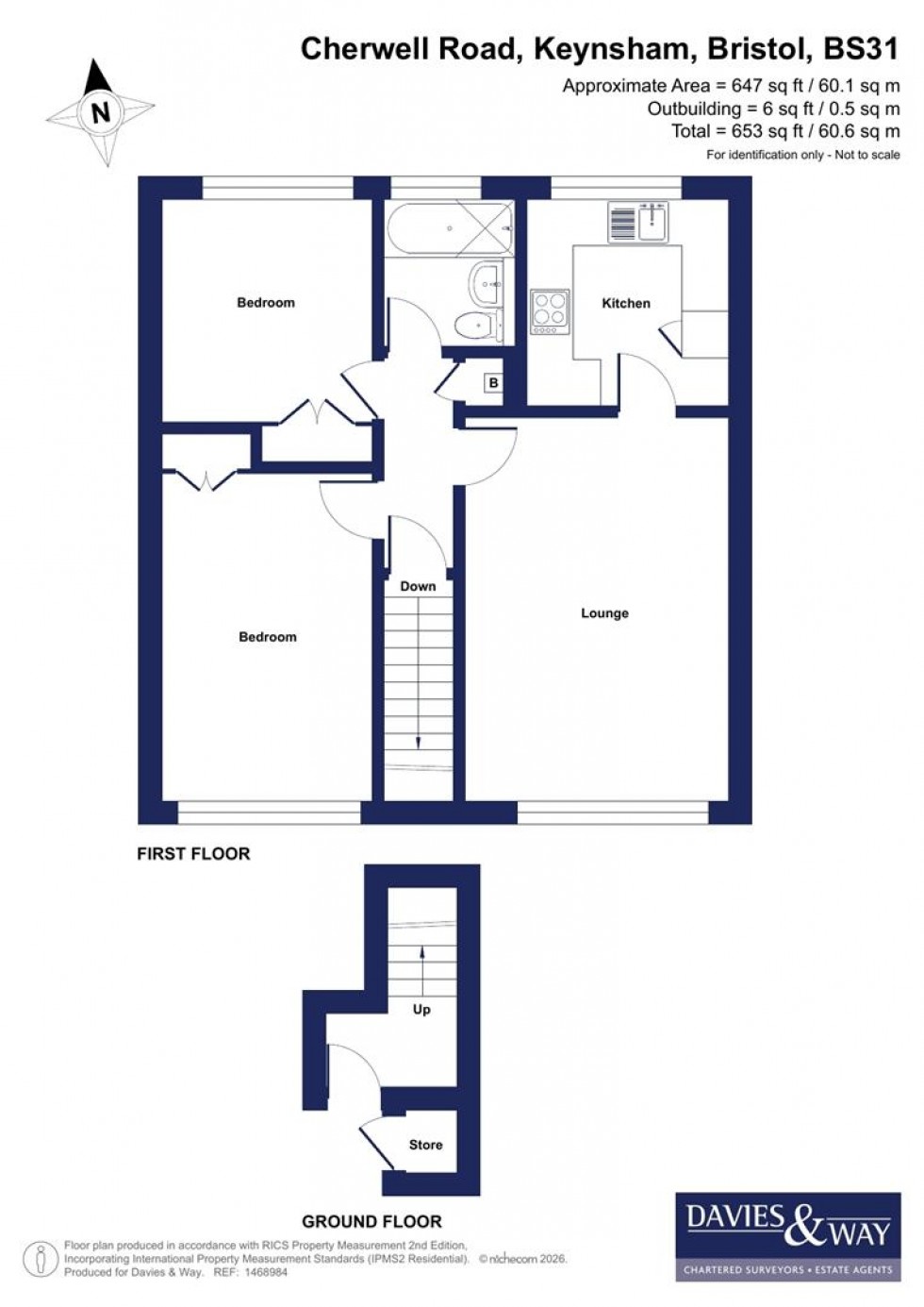 Floorplan for Cherwell Road, Keynsham, Bristol