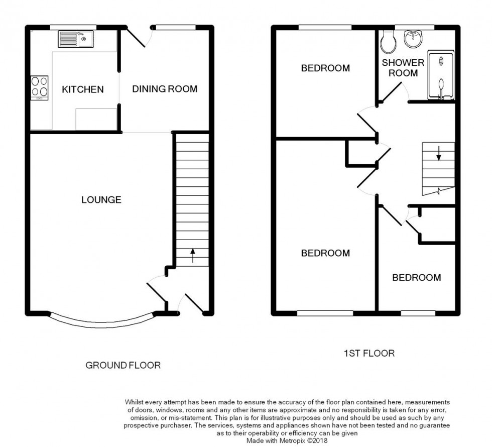Floorplan for Willow Walk, Keynsham, Bristol