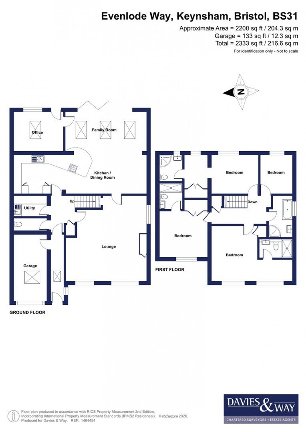 Floorplan for Evenlode Way, Keynsham, Bristol