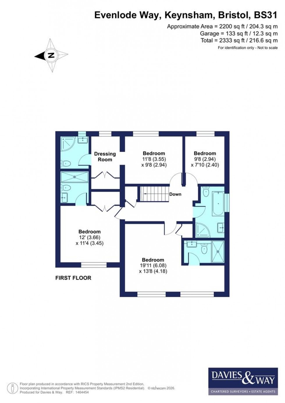 Floorplan for Evenlode Way, Keynsham, Bristol
