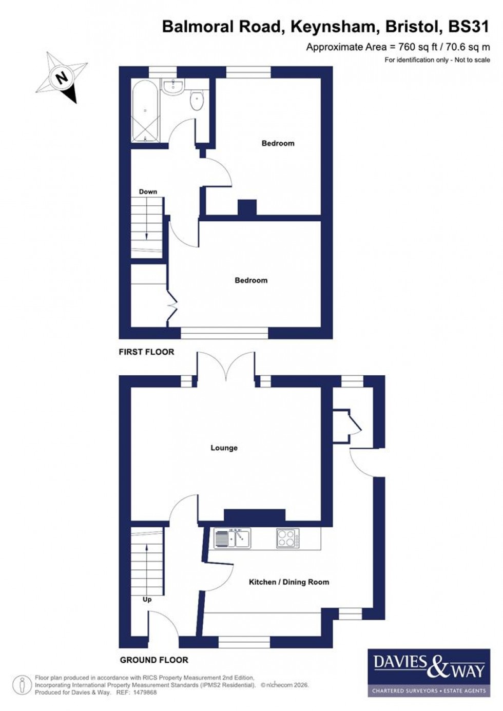 Floorplan for Balmoral Road, Keynsham, Bristol