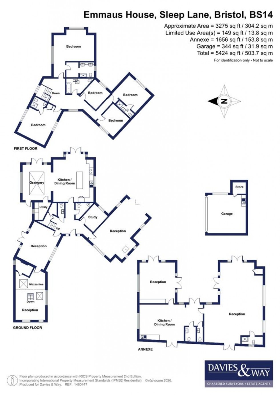 Floorplan for Sleep Lane, Whitchurch, Bristol