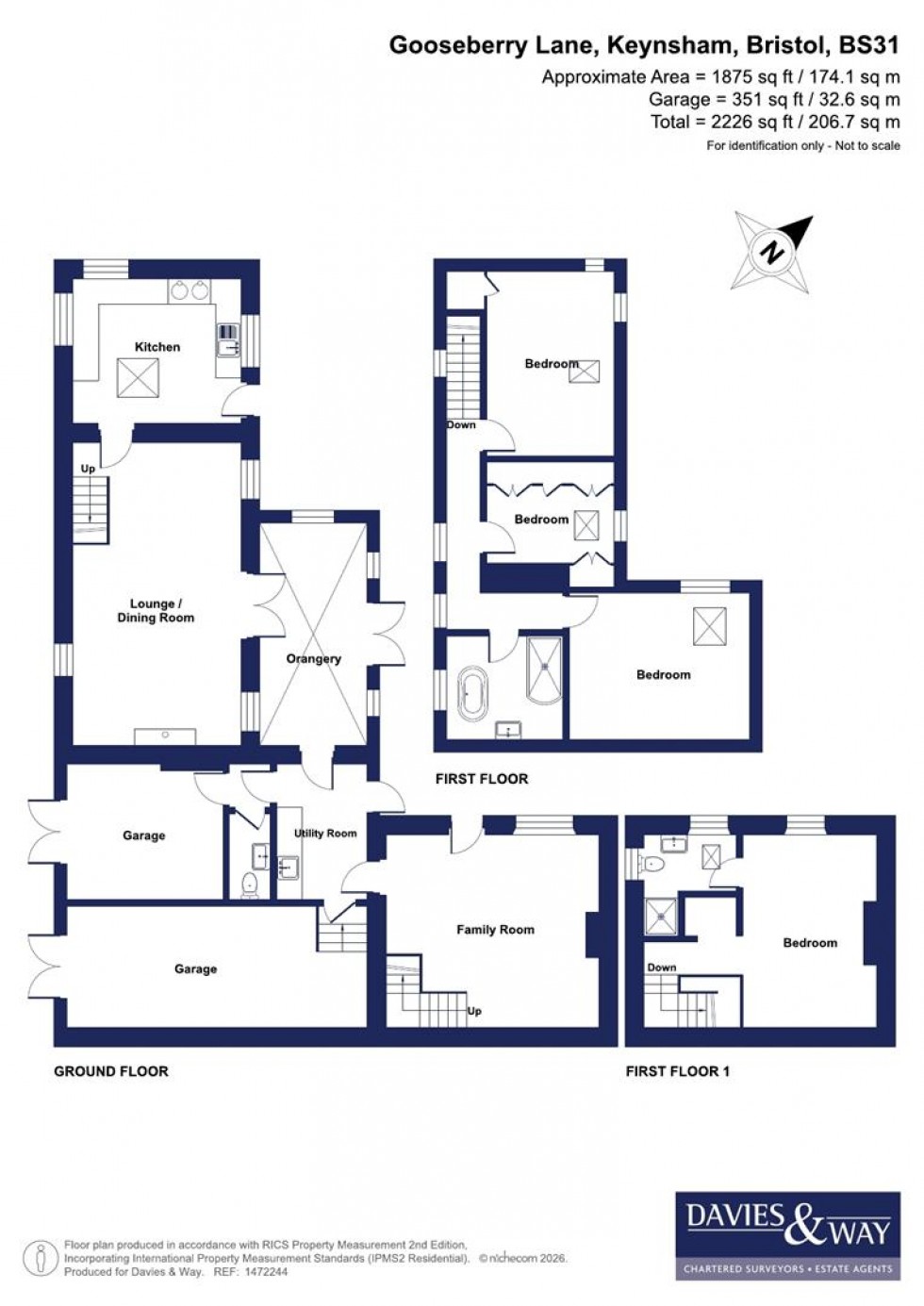 Floorplan for Gooseberry Lane, Keynsham, Bristol