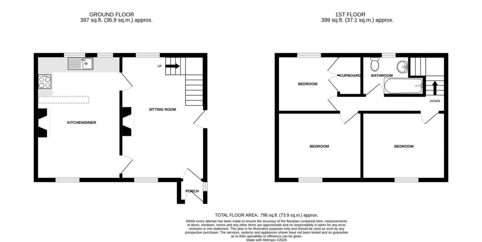 Floorplan for Marksbury, Bath